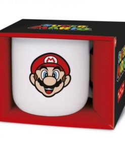 diseño de la taza presenta a Mario, el emblemático personaje principal